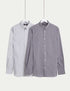 Marks & Spencer "2pk Slim Fit Easy Iron Gingham Shirts"